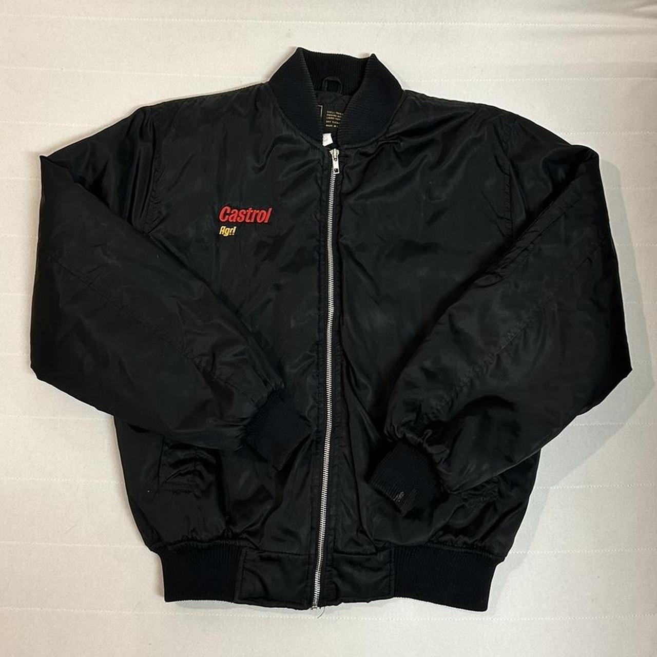 VINTAGE CASTROL BOMBER JACKET SIZE XL FITS M GREAT... - Depop