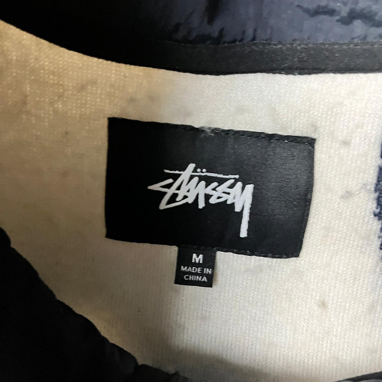 Stussy deep pile cream and black mask fleece with... - Depop