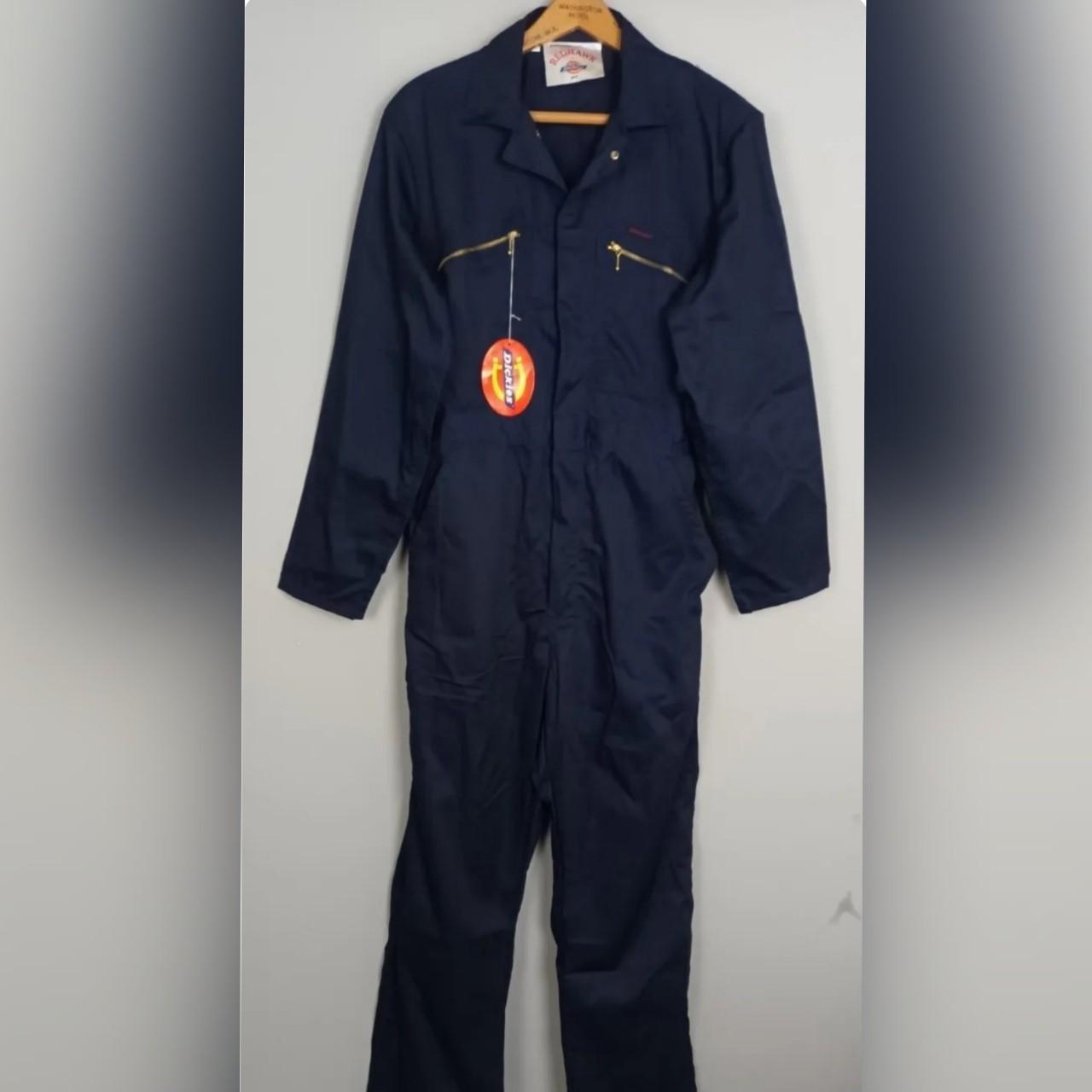 Dickies Men's Navy Jumpsuit Depop