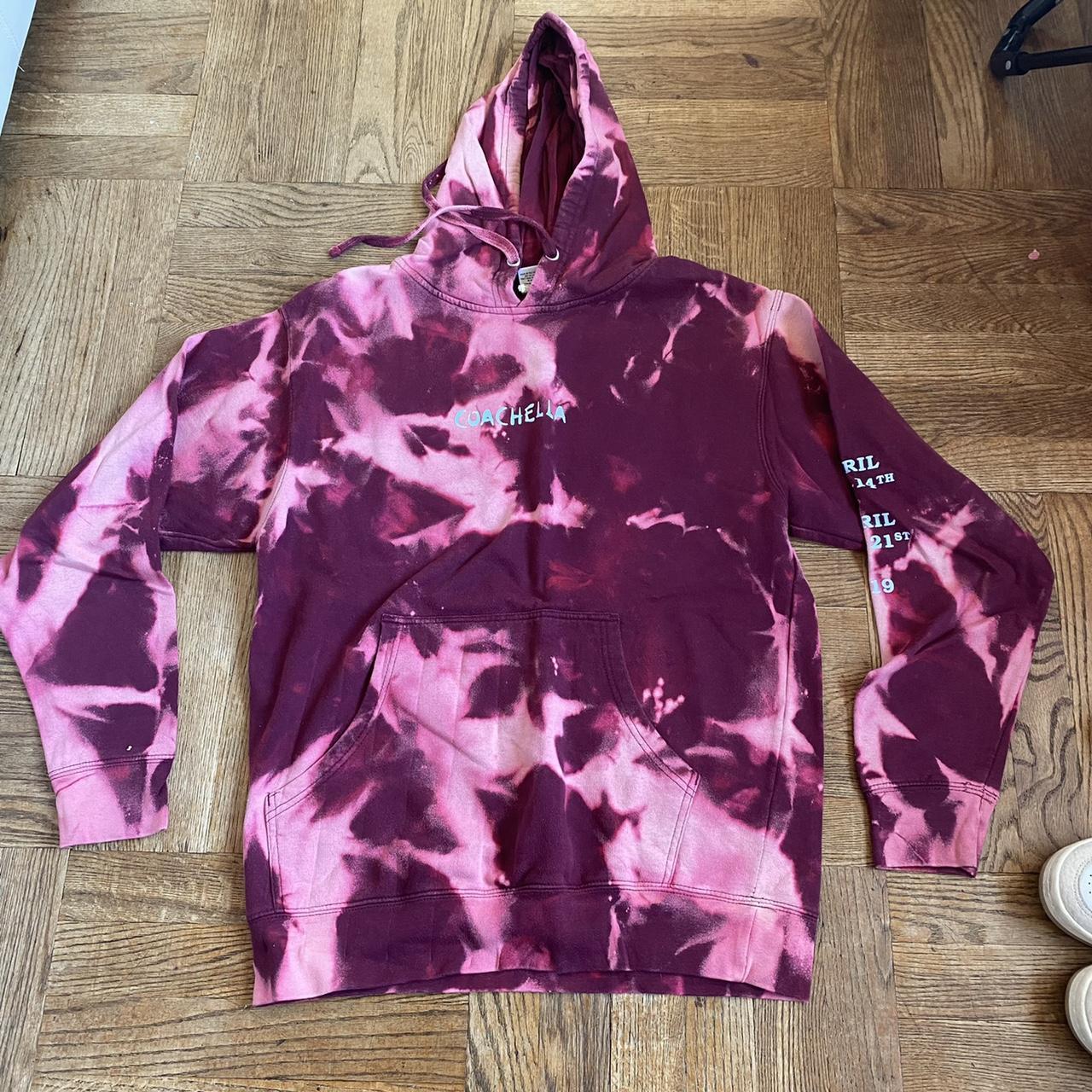 Burgundy tie dye discount hoodie