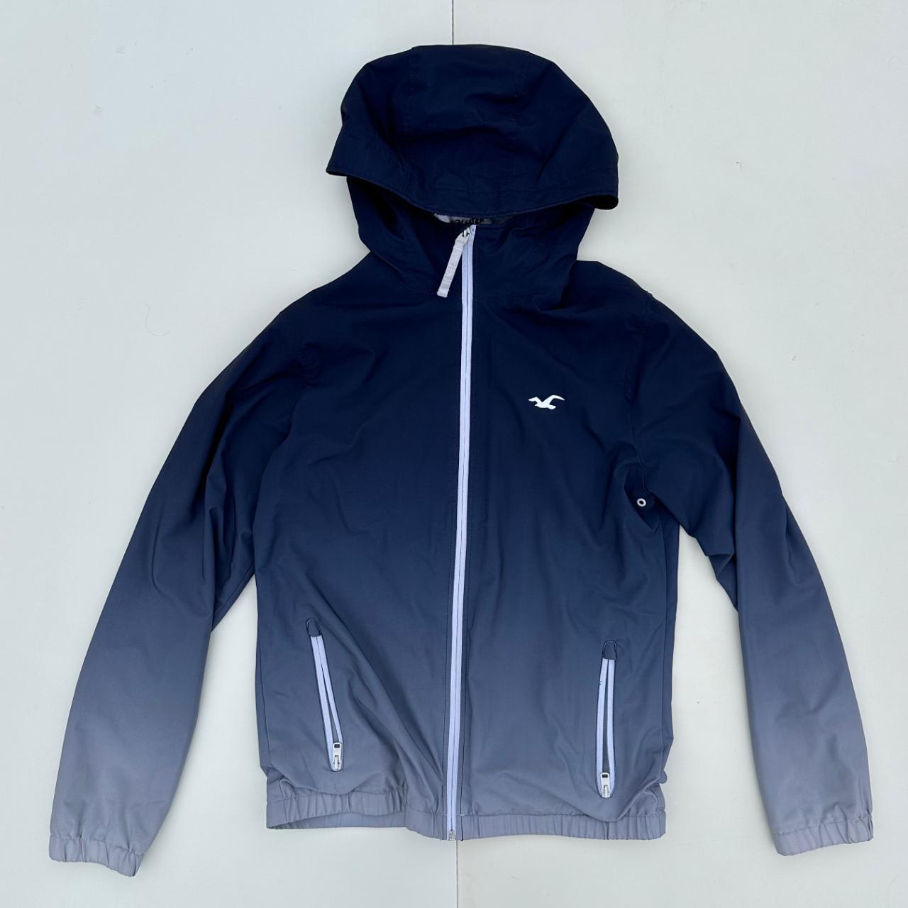 Blue hollister windbreaker best sale