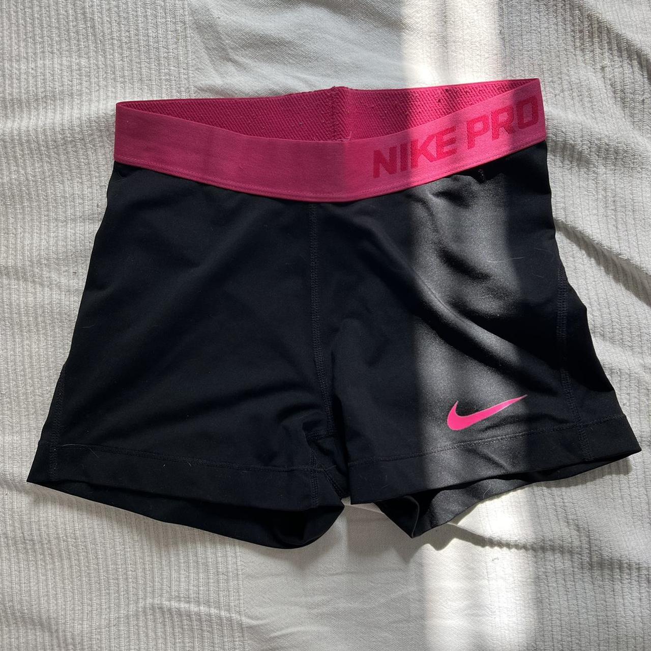 Nike Women's Pink and Black Shorts | Depop