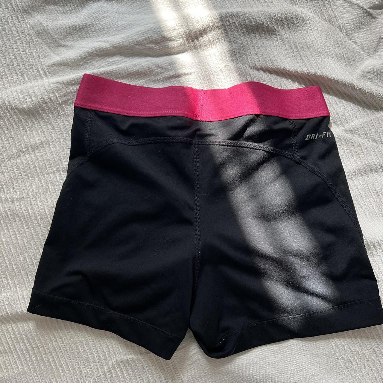 Nike Women's Pink and Black Shorts | Depop