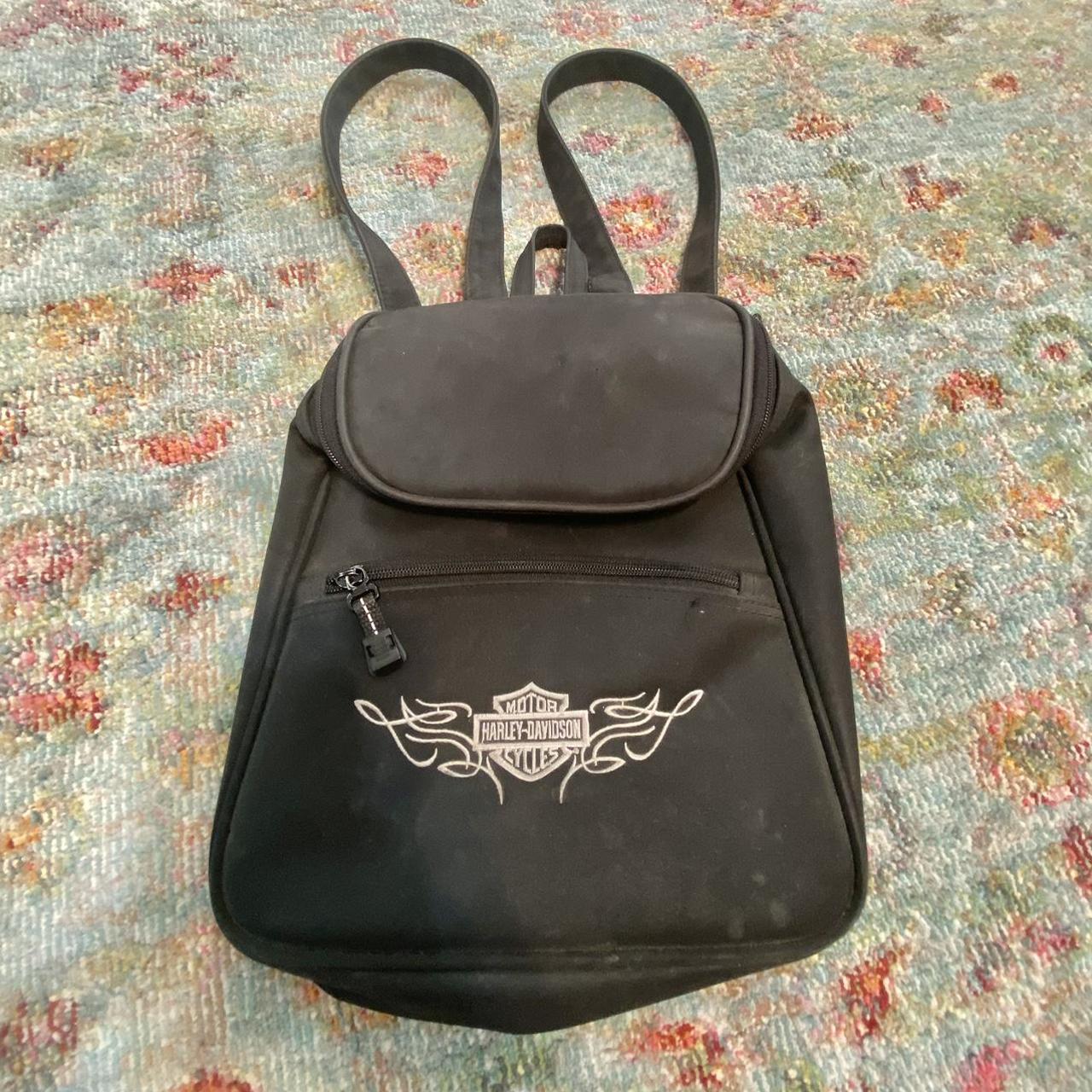 Buy Harley-Davidson B&S Genuine Leather Backpack w/Pockets - Black  99678-BLACK Online at desertcartEGYPT