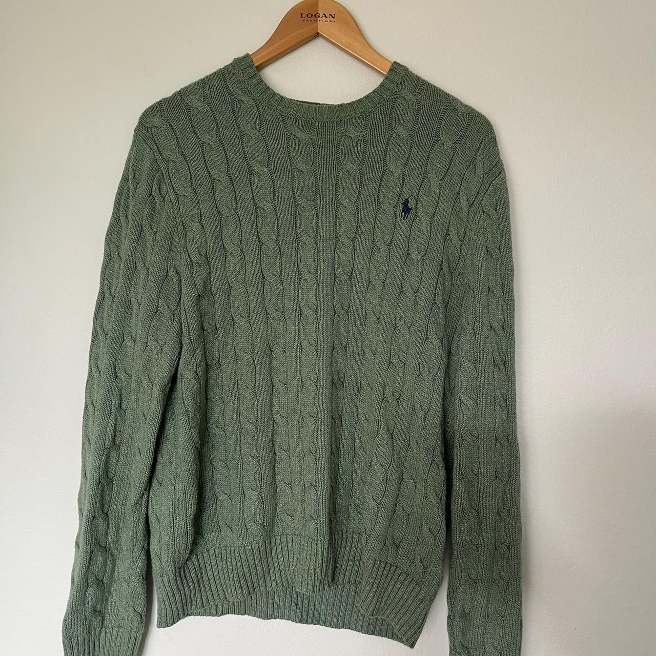 Polo ralph lauren cable knit sweater Size: M... - Depop