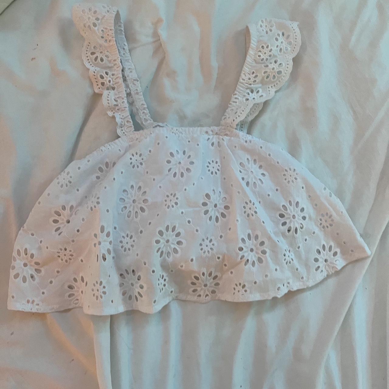 🐇 2 Piece White Eyelet Set 🐇 this skirt and... - Depop