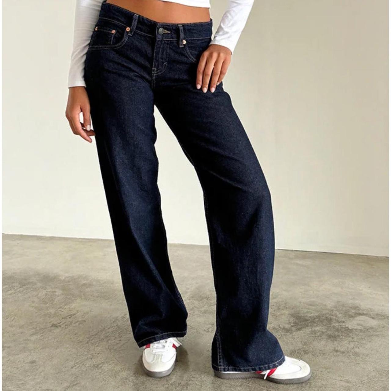 Blue Wash Low Rise Straight Leg Jeans | Parallel