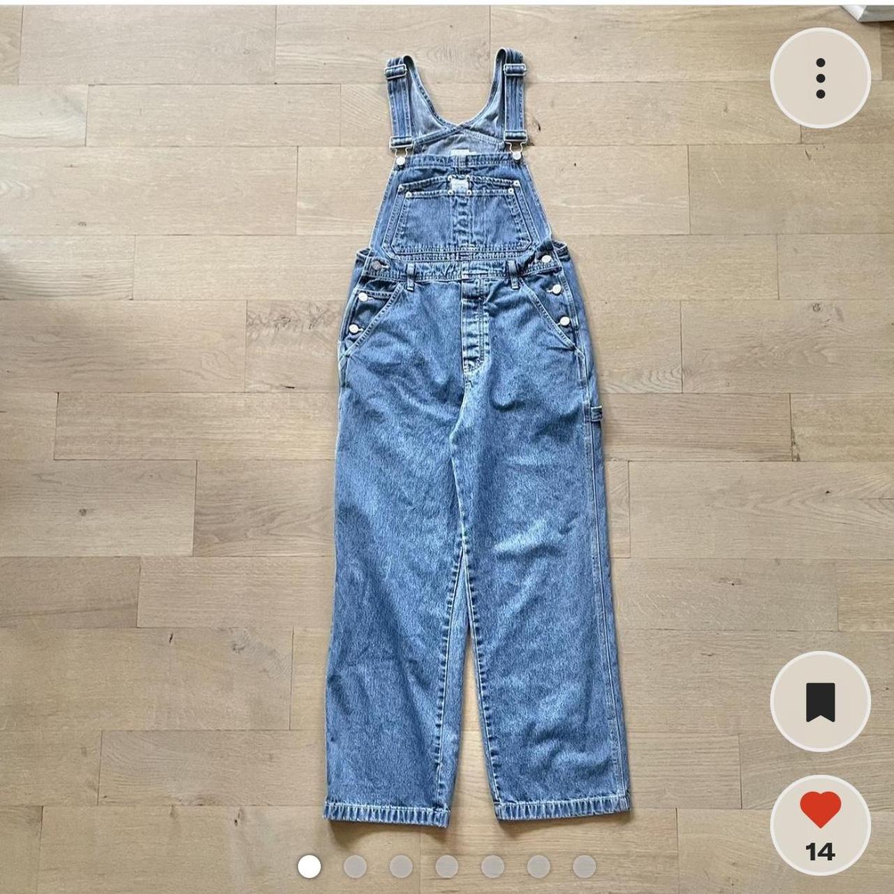 Repop! 90s Calvin Klein Jeans denim bib overalls,... - Depop