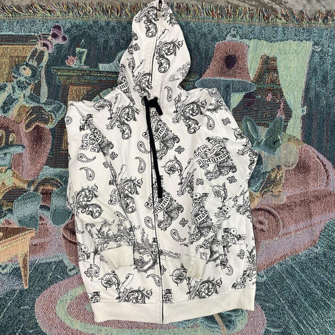 vintage Y2K cyberpunk southpole full zip up skull | Depop