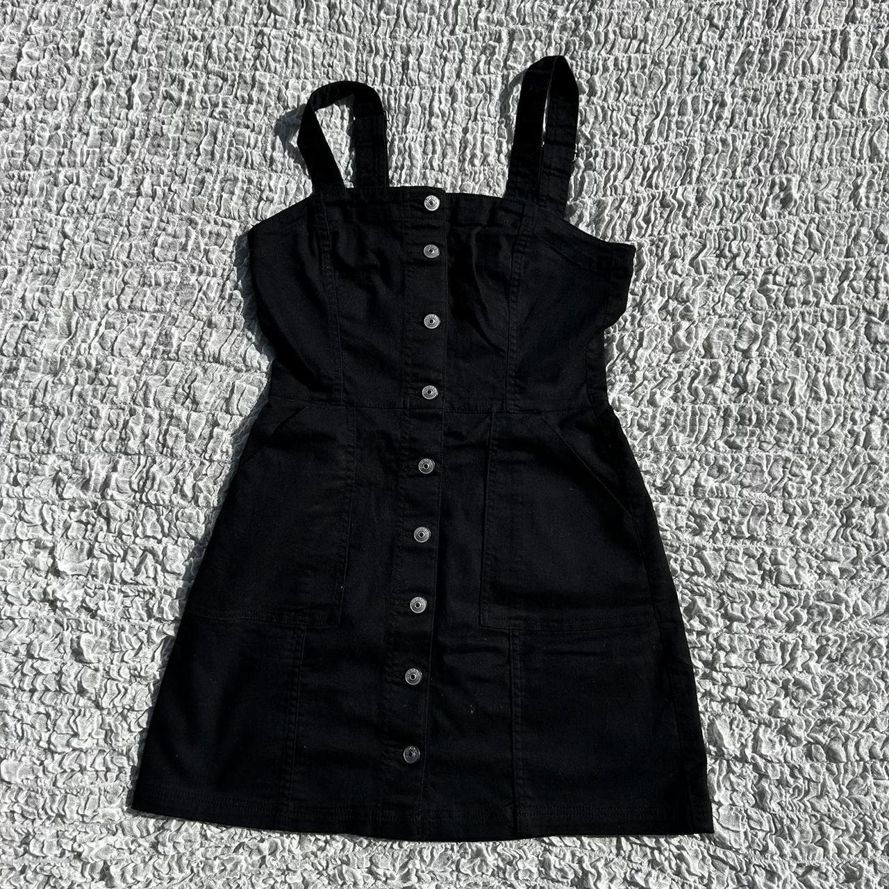 Black denim dress h&m best sale