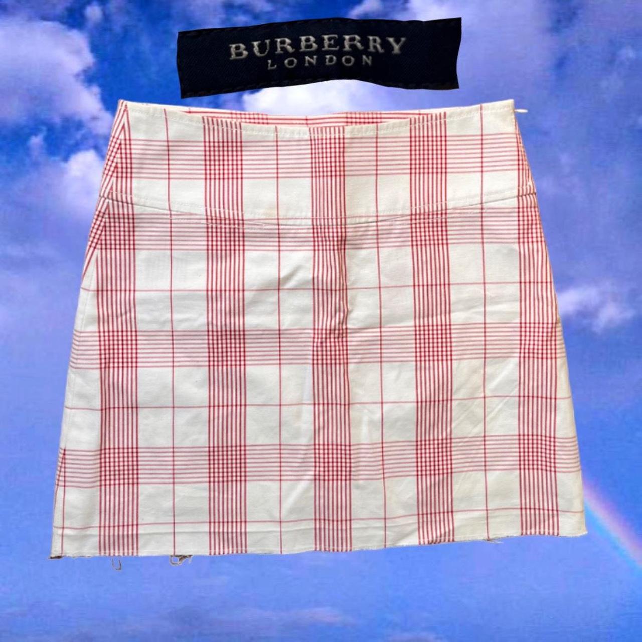 Burberry skirt plaid clearance womens