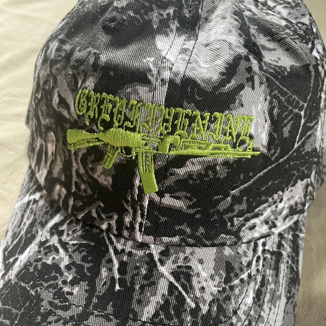 G59 $uicideboy$ AK Cap woodlands camo, neon green | Depop