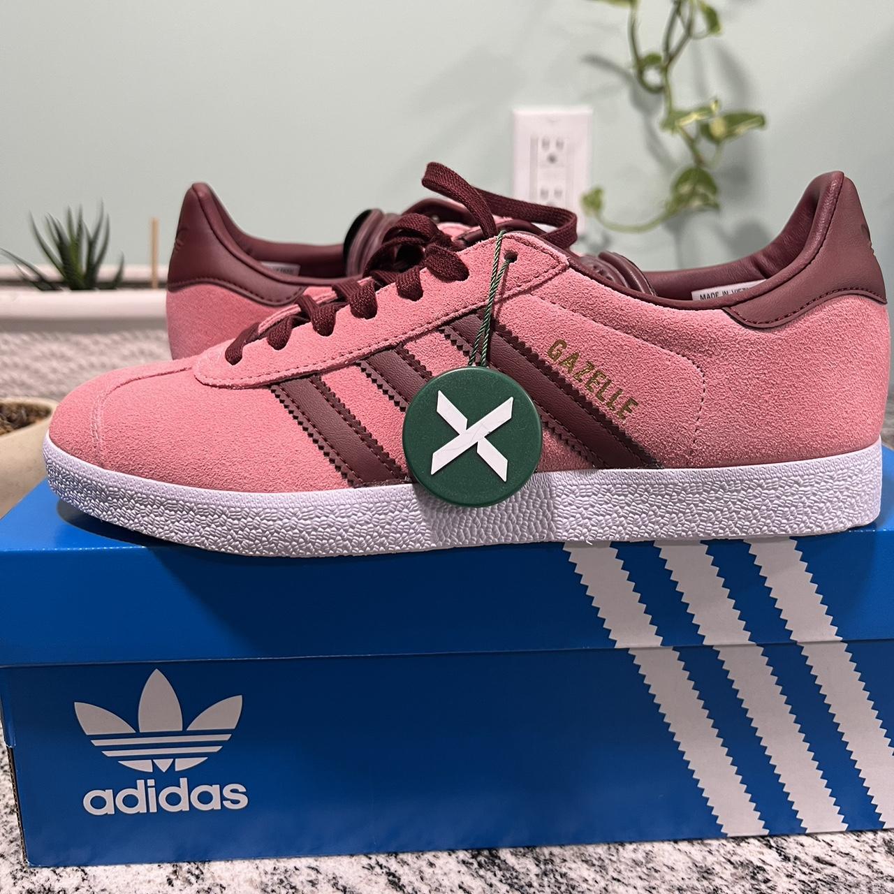 Adidas Women's Pink and Red Trainers | Depop