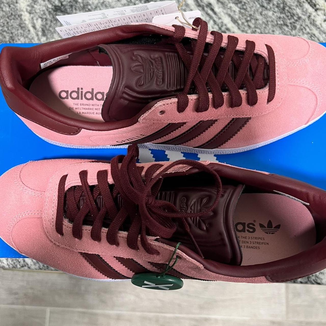 Adidas Women's Pink and Red Trainers | Depop