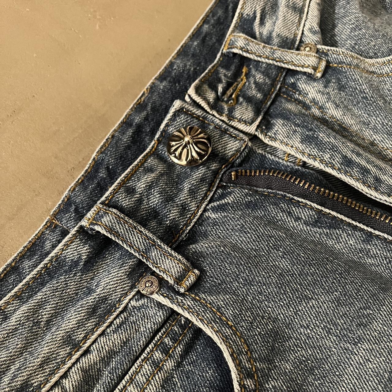 Chrome heart jeans only worn once. Tag says size 28... - Depop