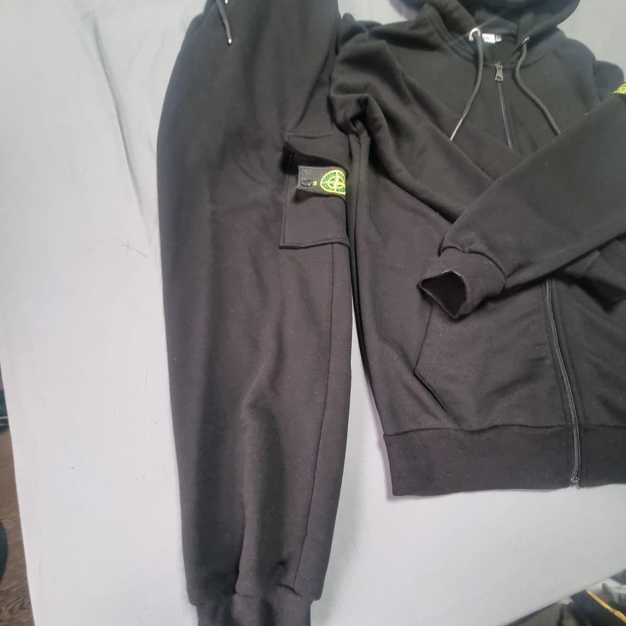 Stone Stone island tracksuit black Size m-l Check... - Depop