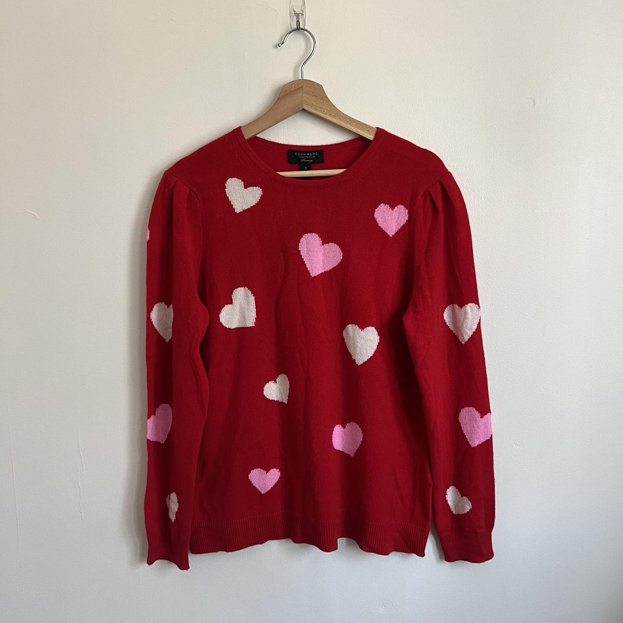 Charter club heart sweater hotsell