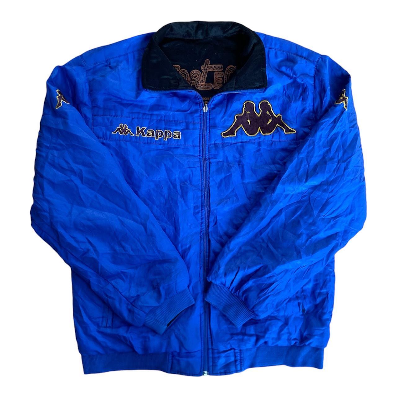 Vintage 90s black blue reversible kappa coat Depop