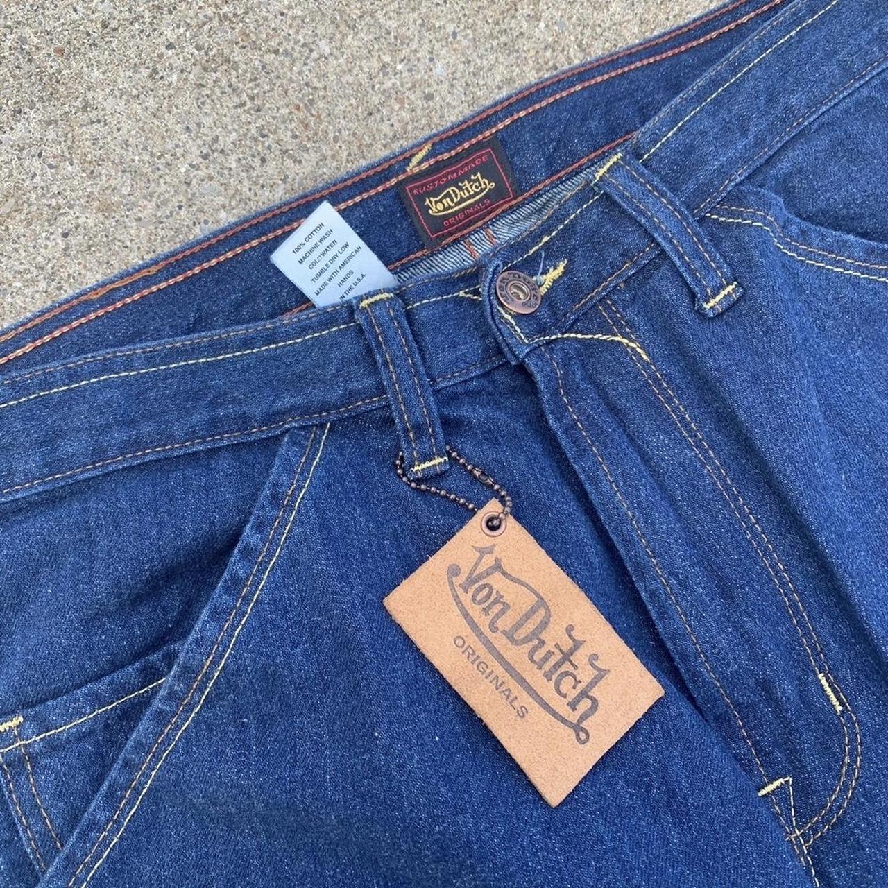 Von Dutch double knee jeans tagged a 32 inseam 34... - Depop