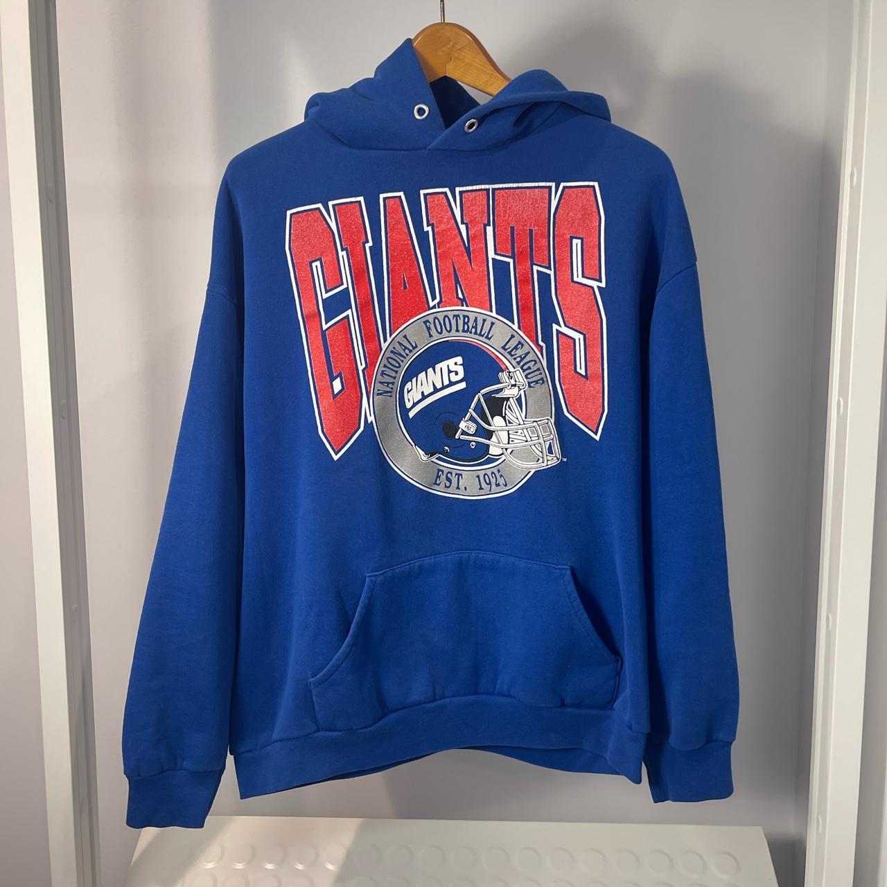 New York Giants Vintage Blue Hoodie Size XL -Any - Depop