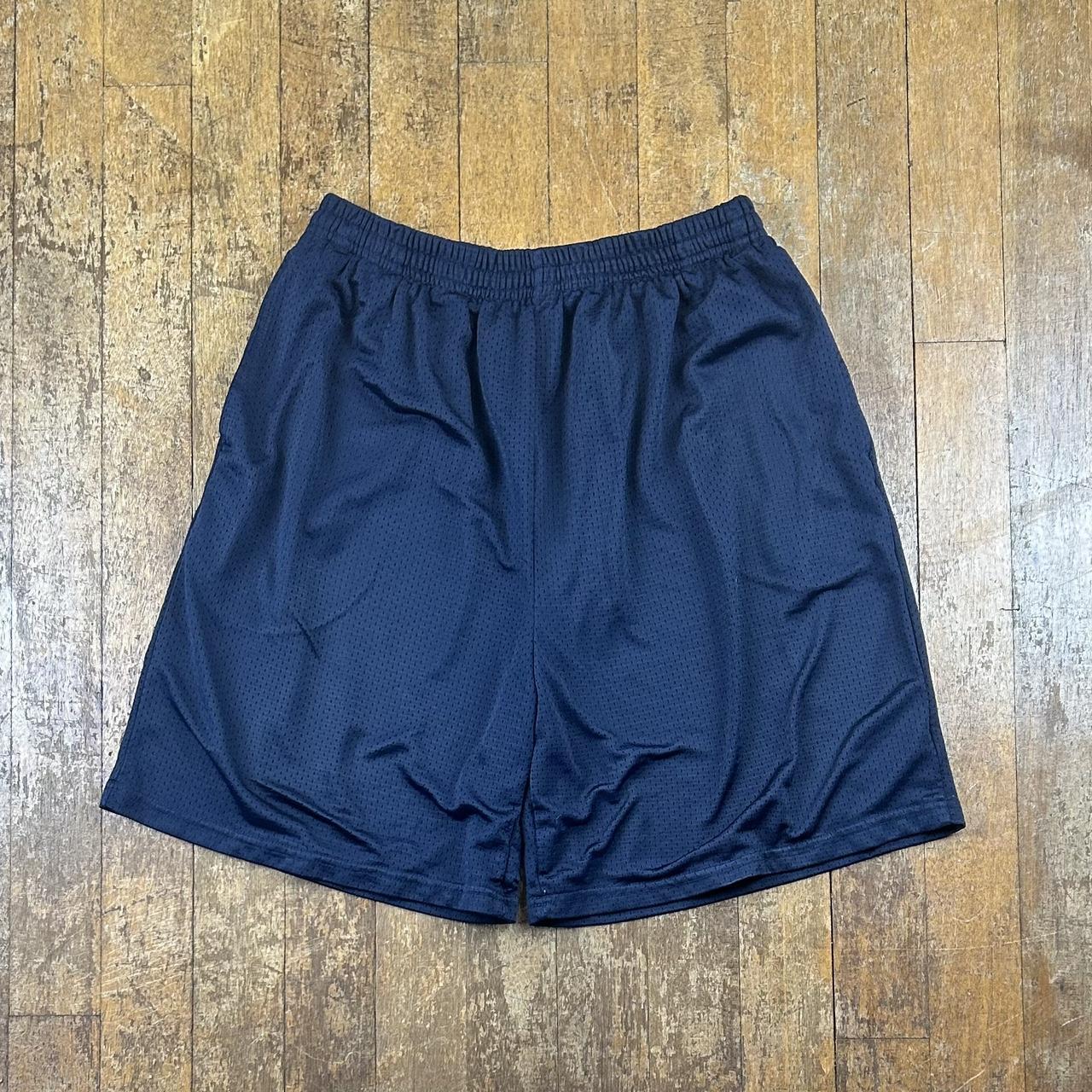 Champs Navy Sports Shorts Size L Inside Leg 7. Depop