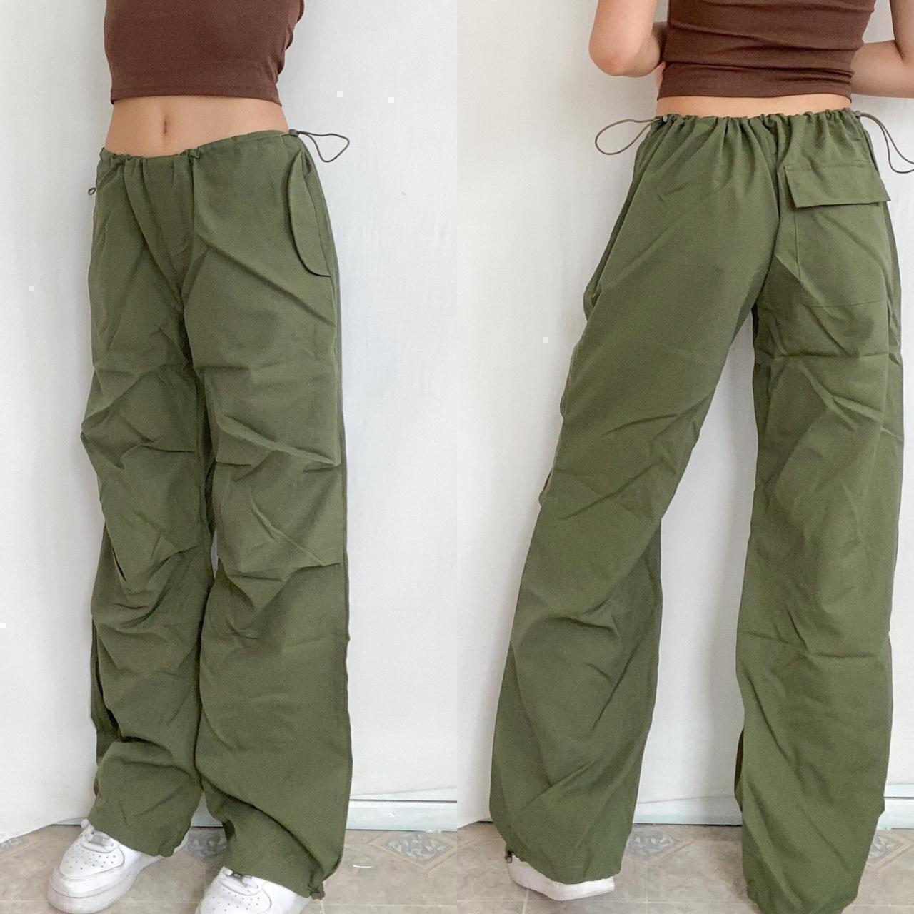 Women's Green and Khaki Trousers | Depop