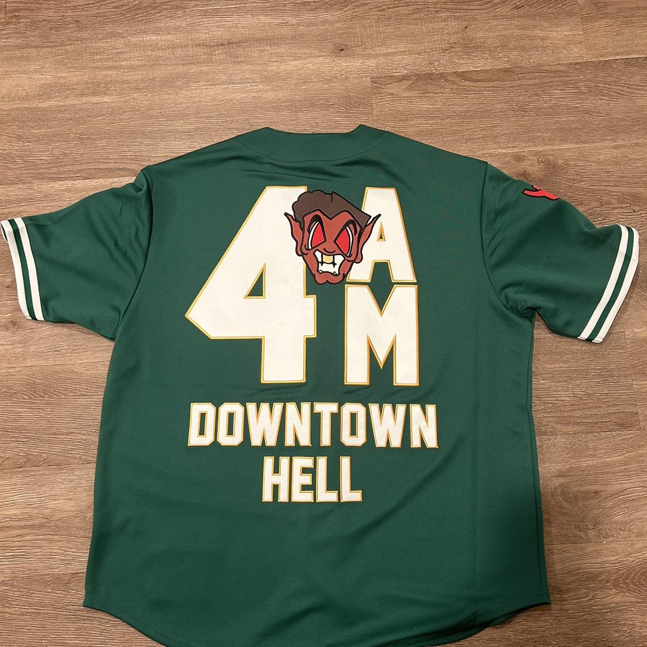 Supreme Mitchell & Ness Downtown Hell Baseball Jersey Green