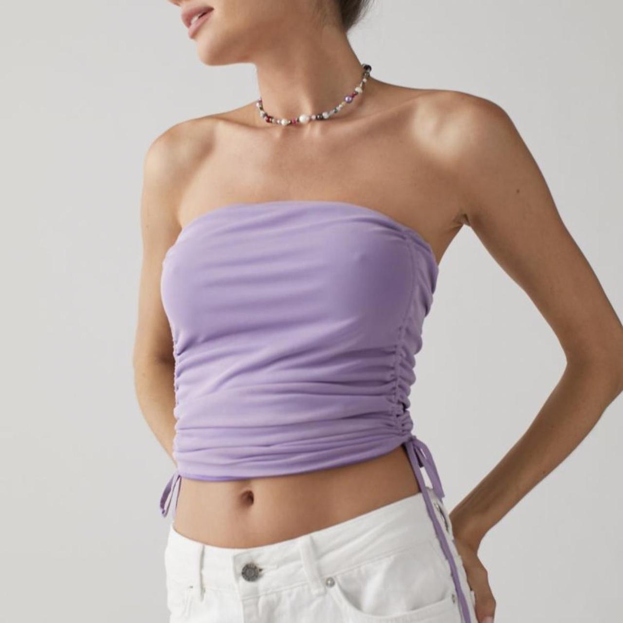 brand new urban outfitter purple tube top small... - Depop