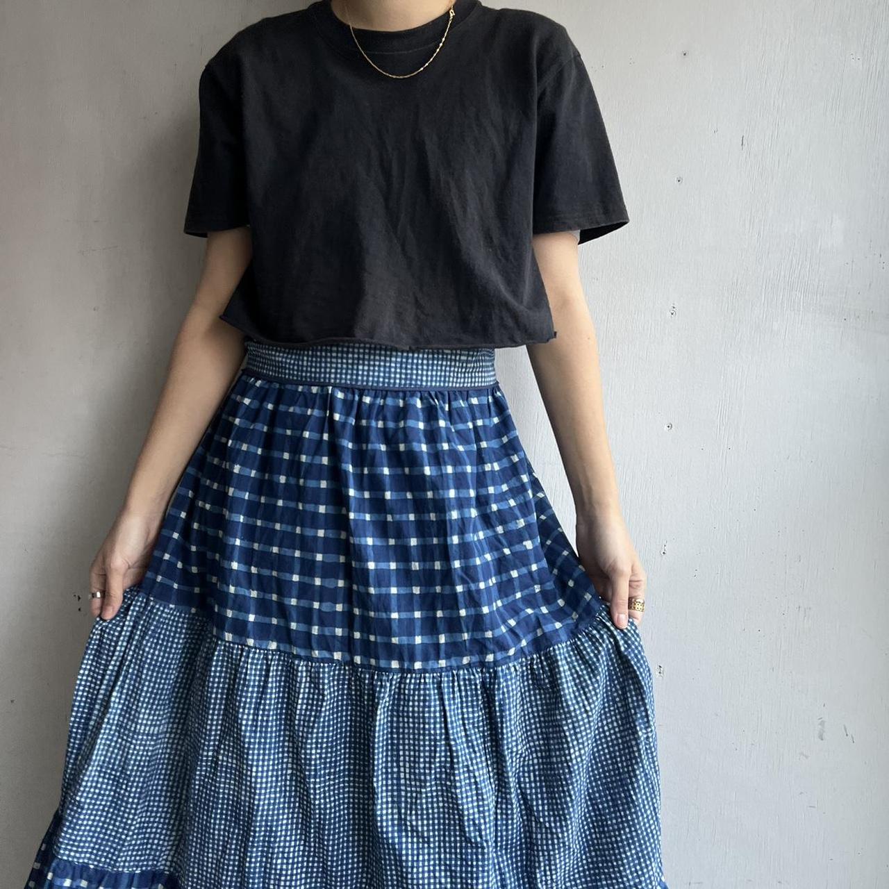 Saruche , Indian made , Cotton skirt , Patch work- tier...