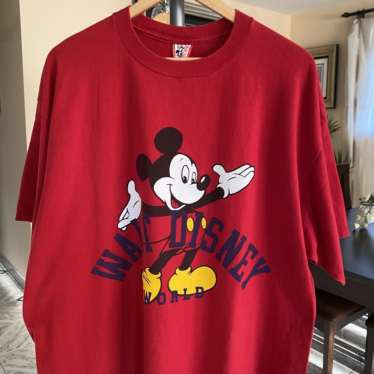 Disney Men's Red T-shirt | Depop