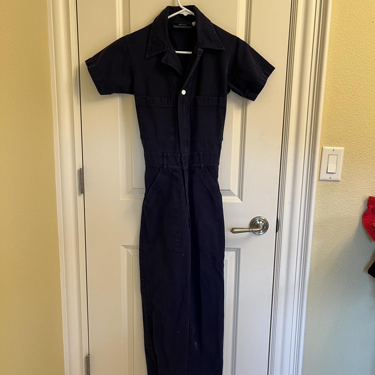 Big Bud Press Short Sleeve Jumpsuit In Navy Depop