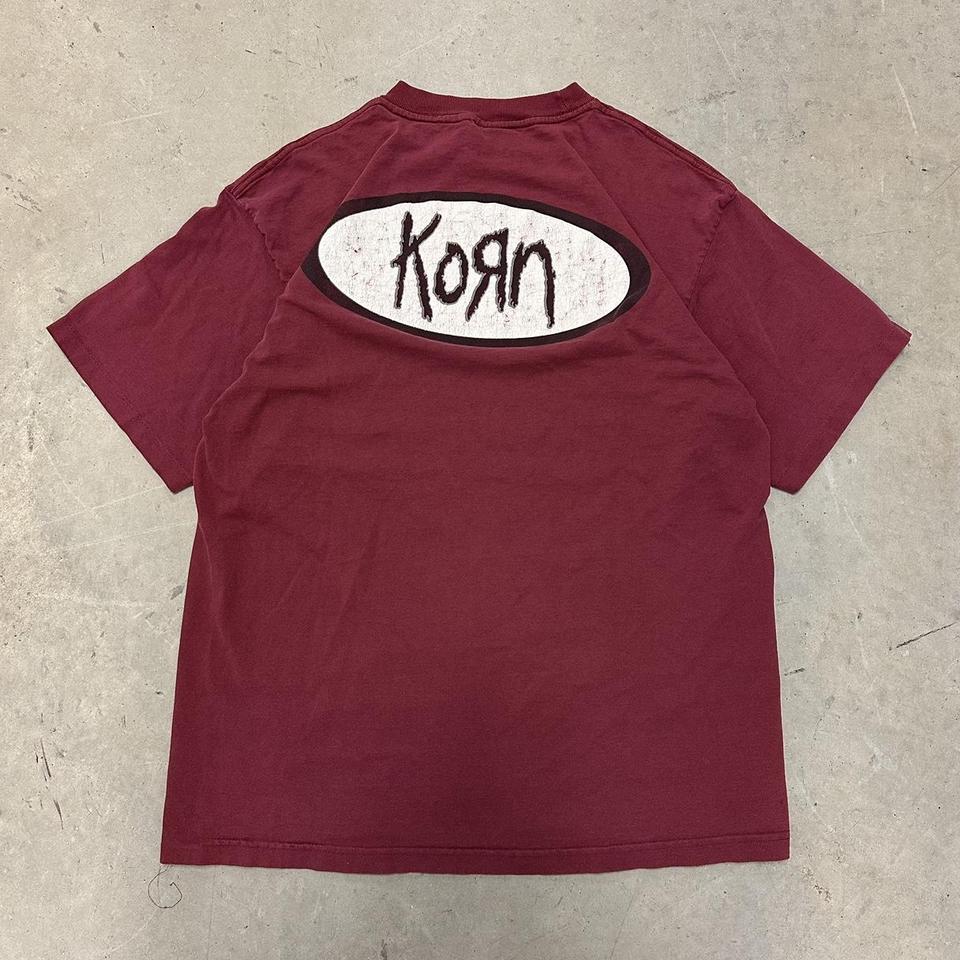 Burgundy red vintage teeshirt women's size XLg 2000s - Depop