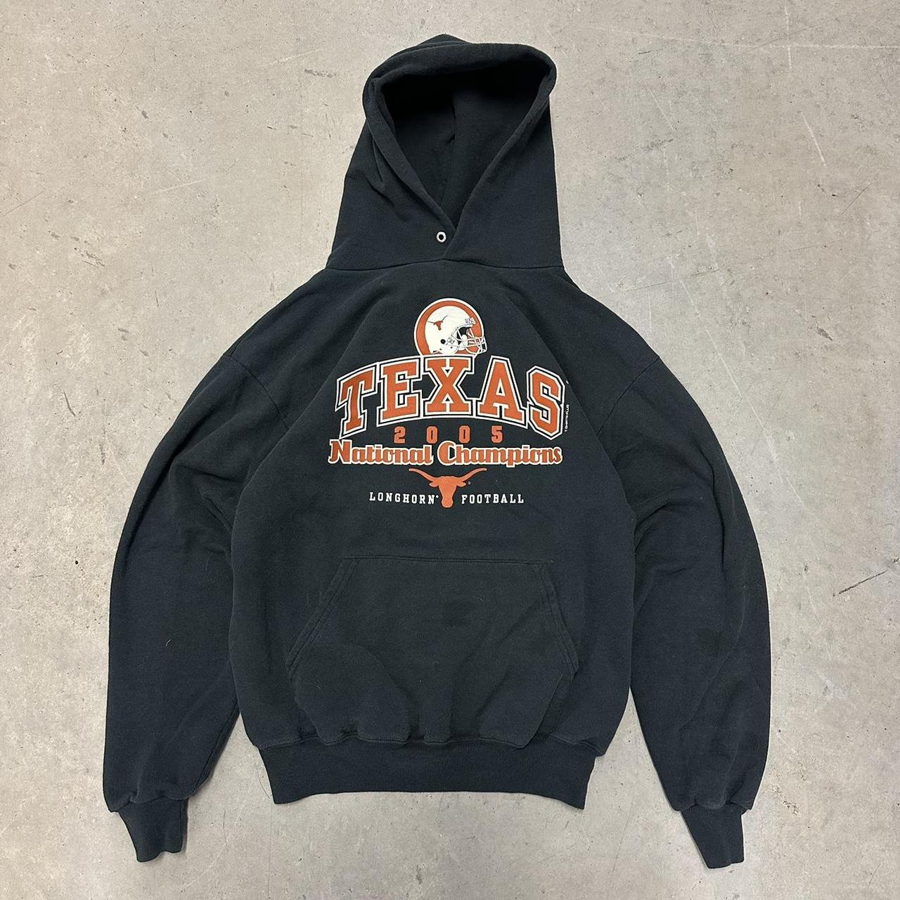 Jerzees Men's Black and Orange Hoodie | Depop