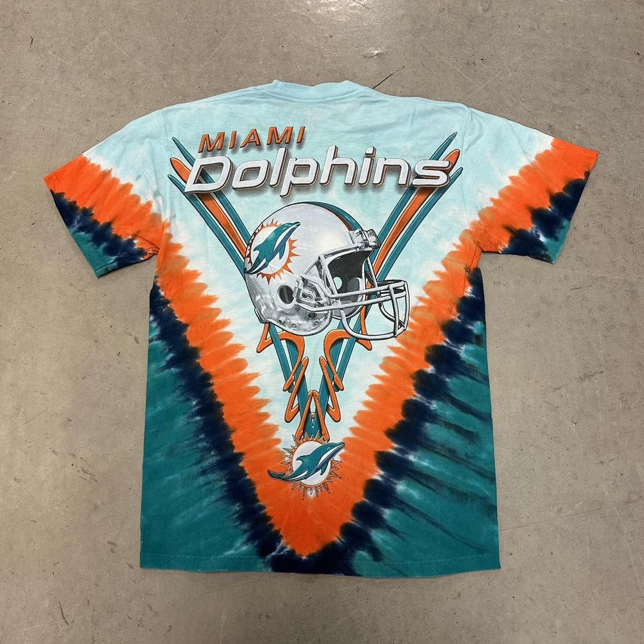 Miami Dolphins Orange Tie Dye T-Shirt