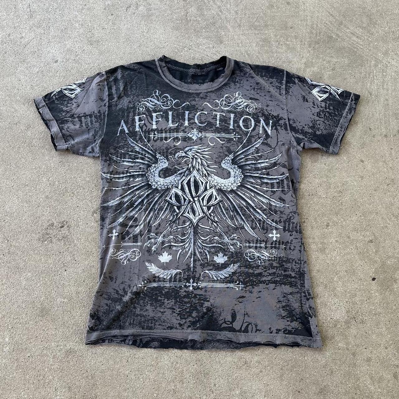 Y2K affliction inspired Harley Davison t shirt. - Depop
