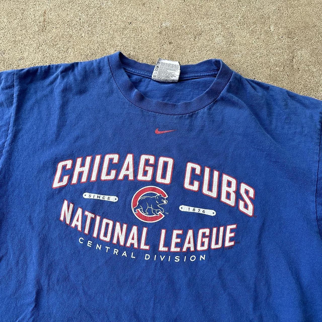 Chicago Cubs Nike center swoosh ringer tee Tagged - Depop