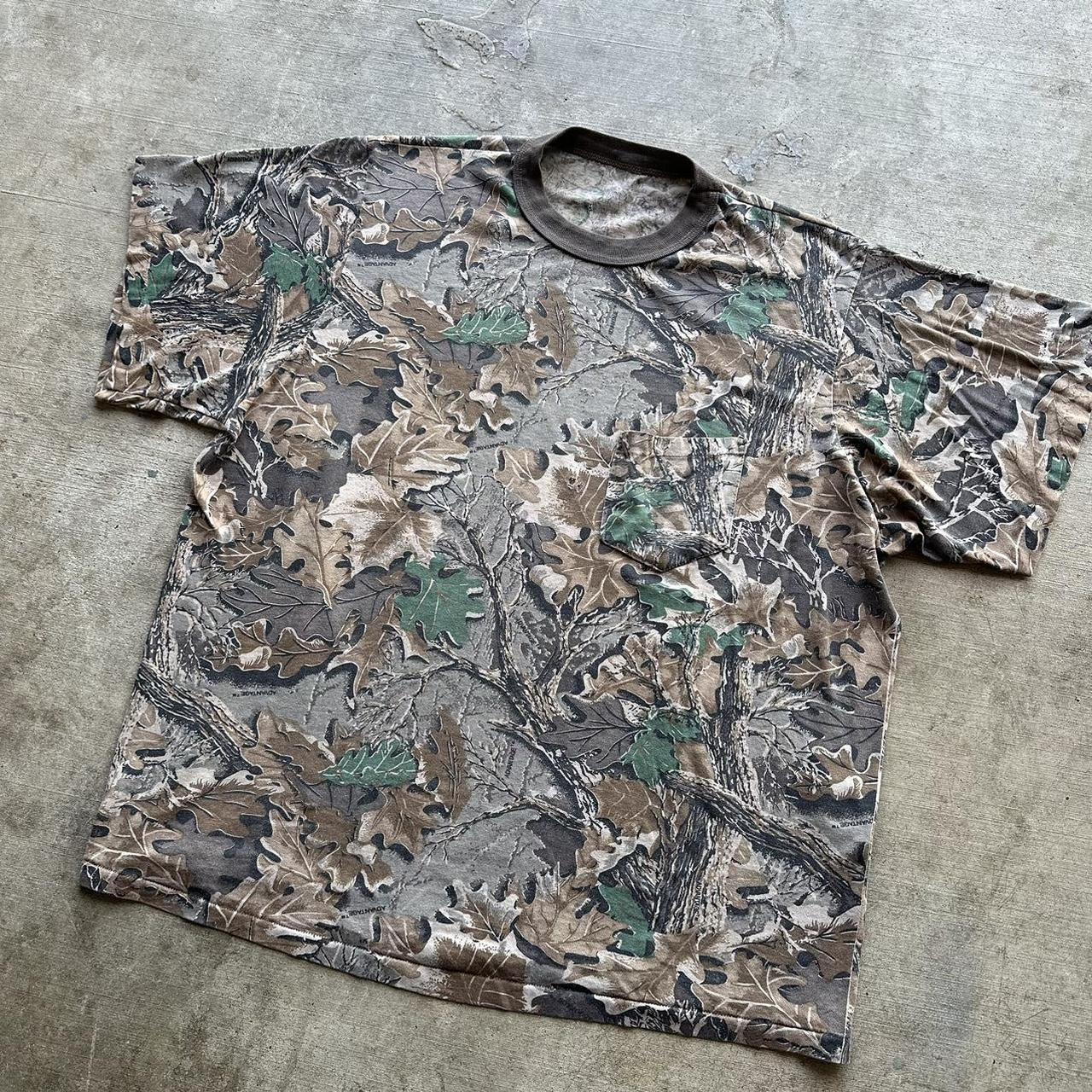 Vintage Real Tree Camo T shirt Size XL Pit to pit... - Depop