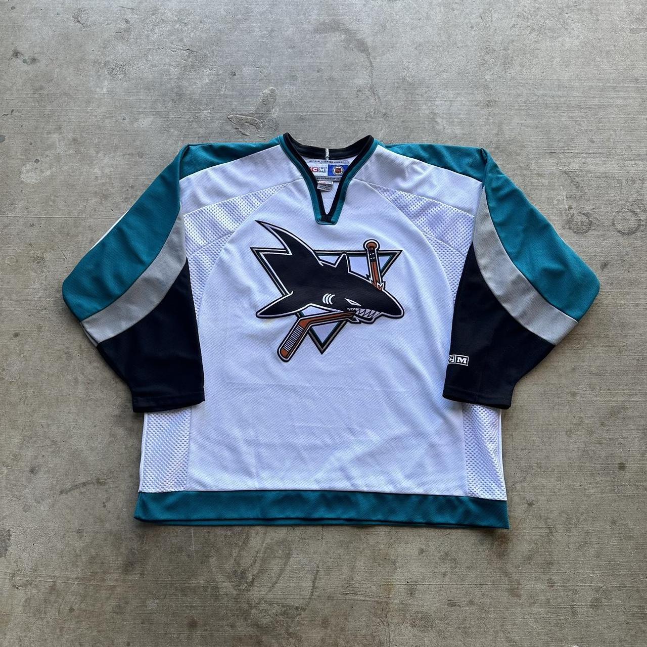 Vintage San Jose Sharks NHL CCM Hockey... - Depop