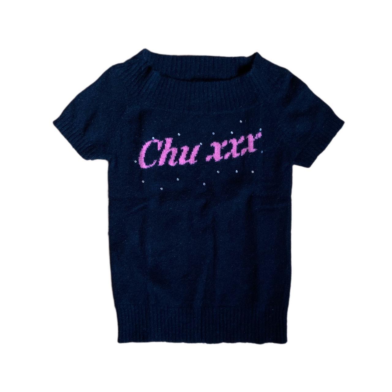 Women's Black and Pink Jumper Depop