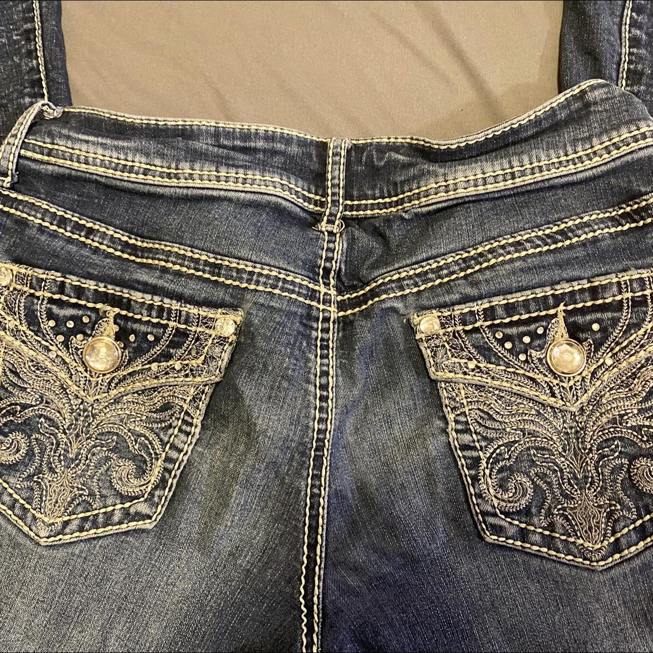 Y2K lowrise bedazzled flared jeans ~ brand: APT.9... - Depop