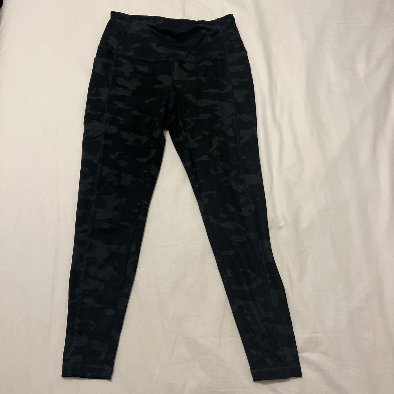 Black and grey camo leggings From Costco Size M... - Depop