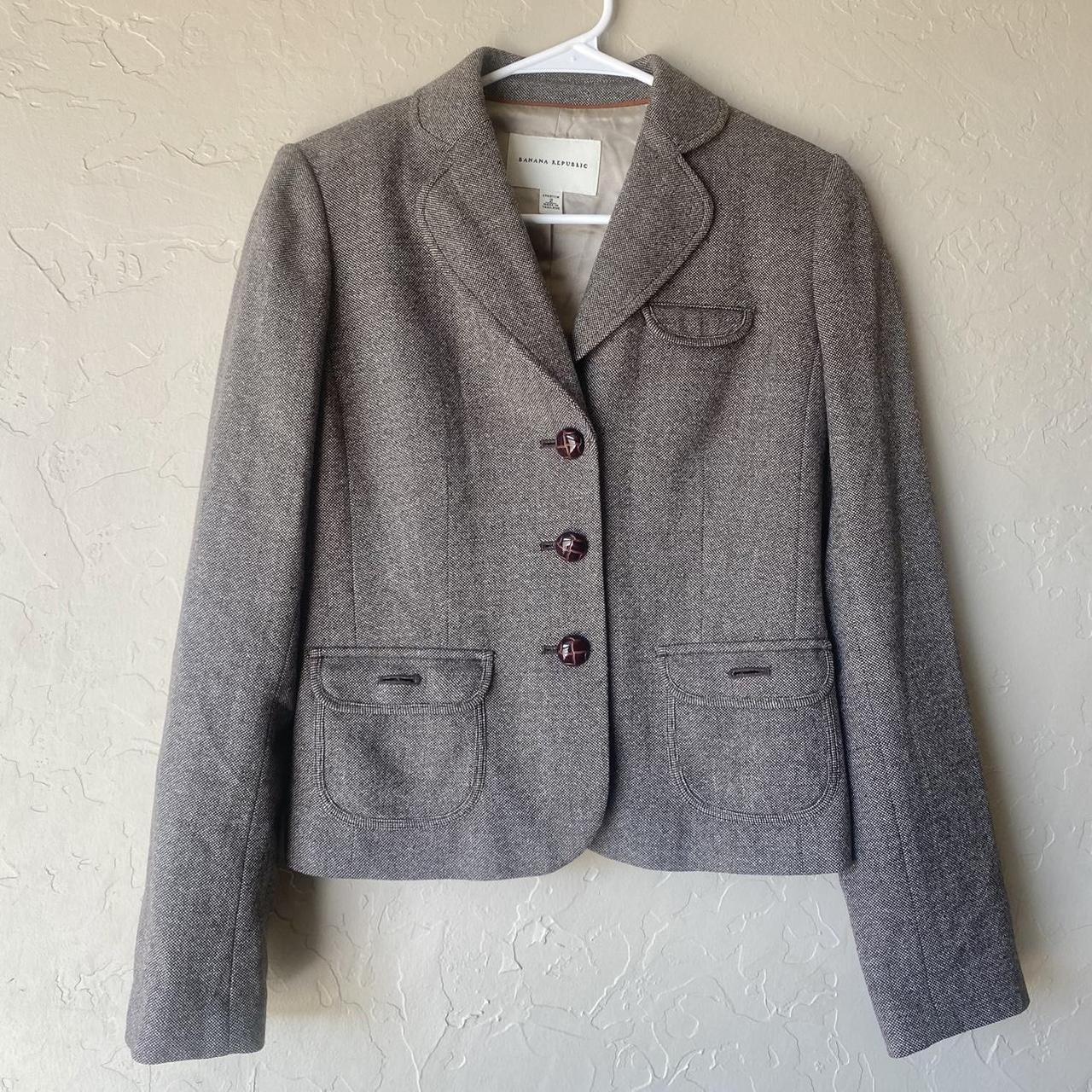 Banana Republic tweed blazer Beautiful high quality... - Depop