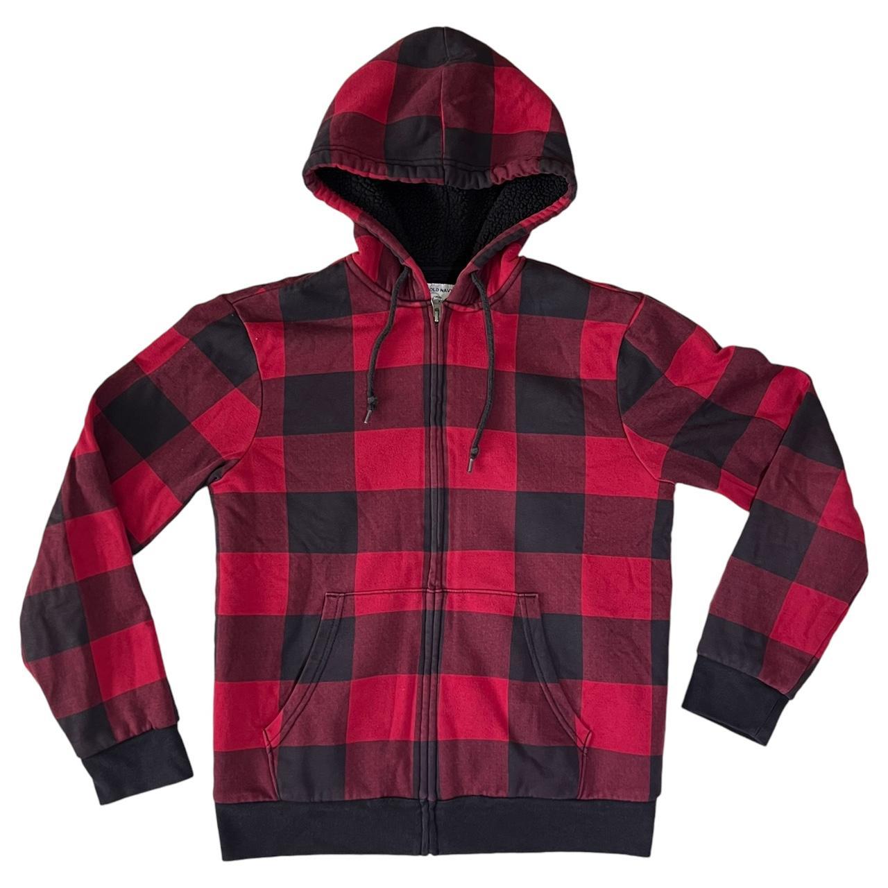 Old Navy Red Plaid Sherpa Jacket Men's Old Navy Jackets Coats