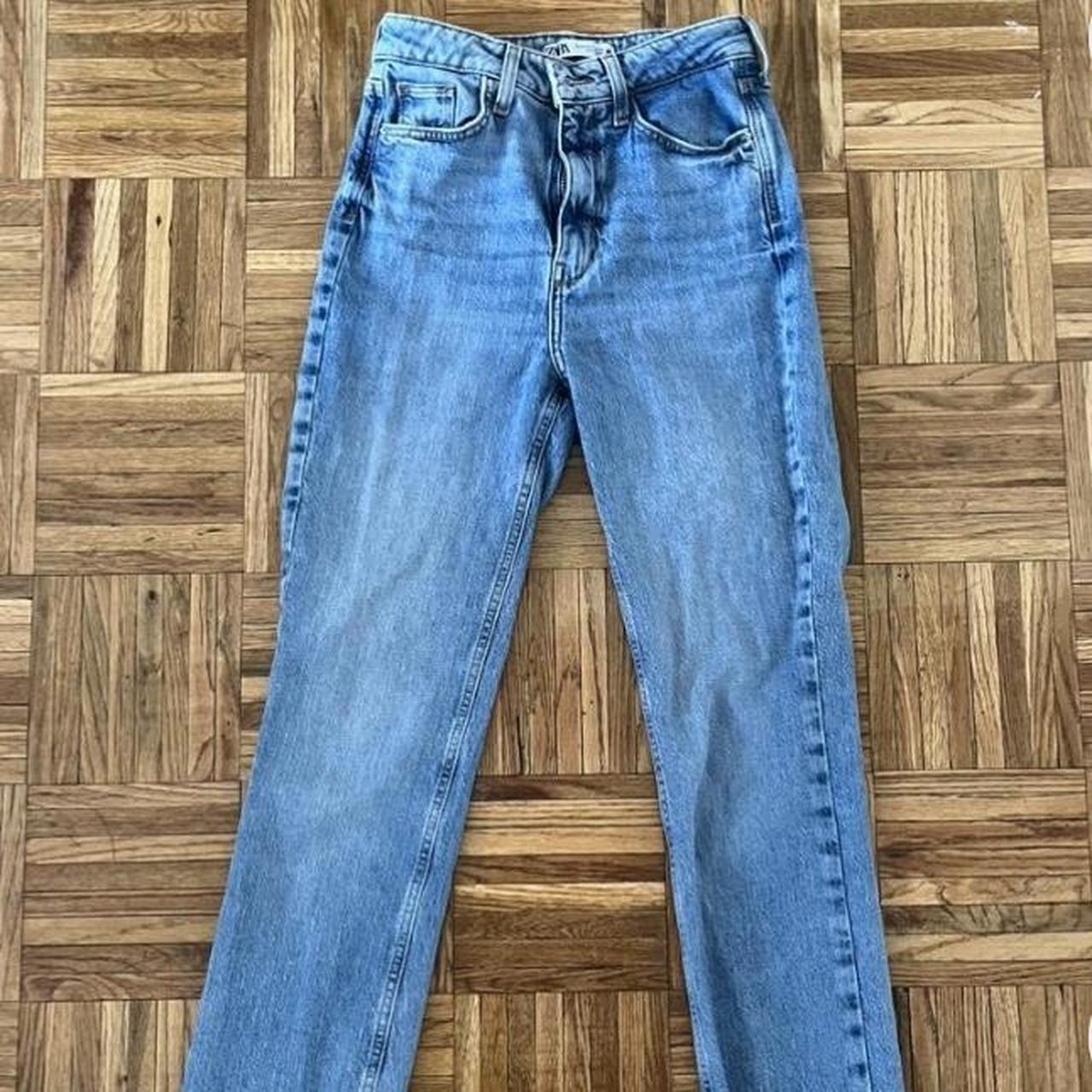 super cute zara straight leg jeans 💙 perfect for... Depop