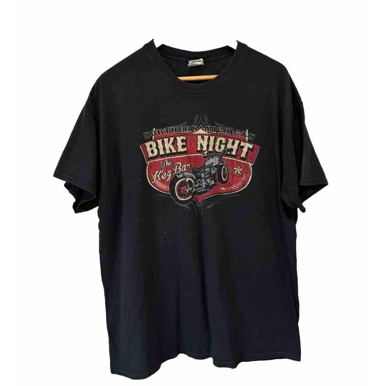 Vintage retro black motorbike t shirt Northern... - Depop