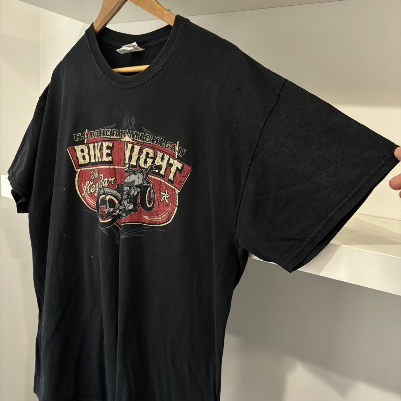 Vintage retro black motorbike t shirt Northern... - Depop