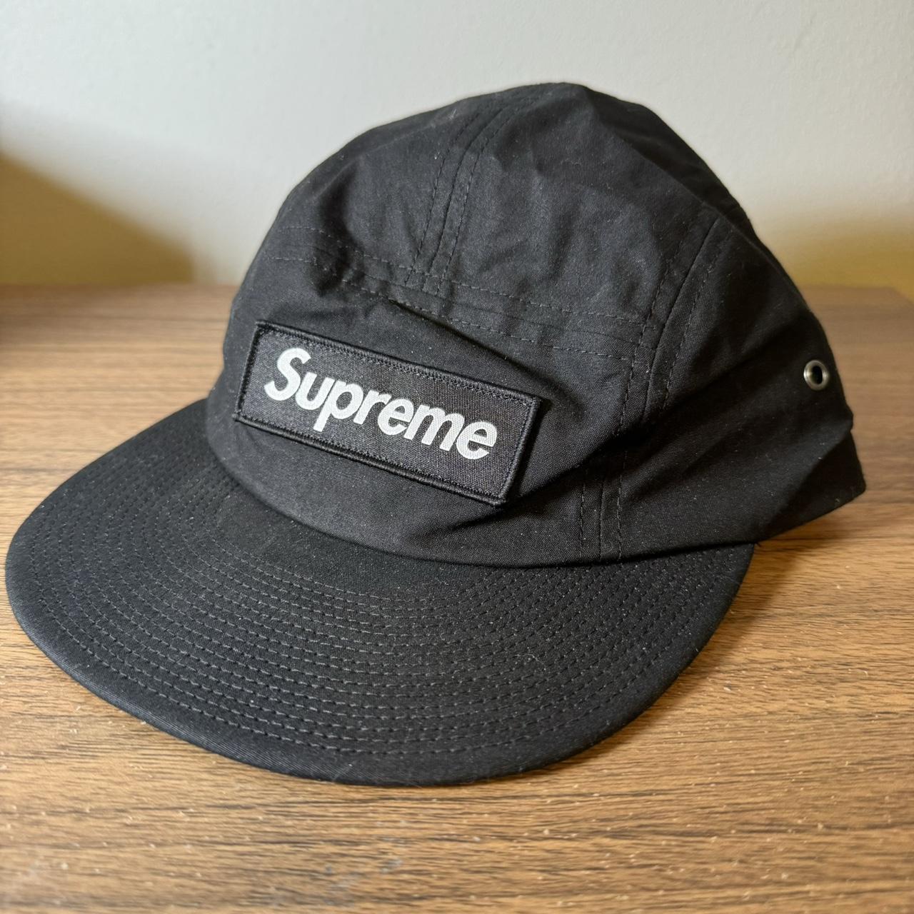 Supreme camp cap. Black. Brand new. I have a big ass | Depop