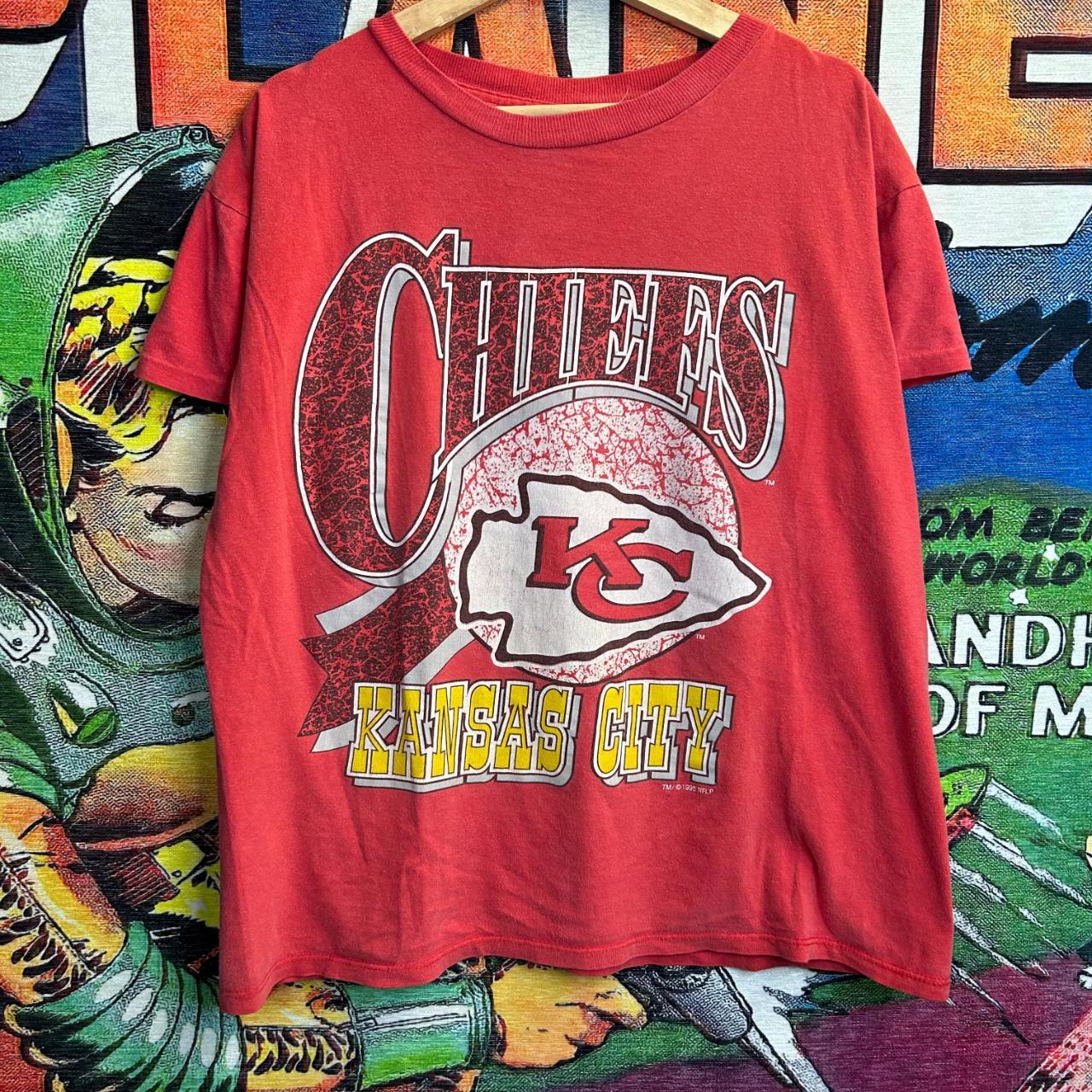 Vintage 90's Kansas City Chiefs Sweatshirt Size - Depop