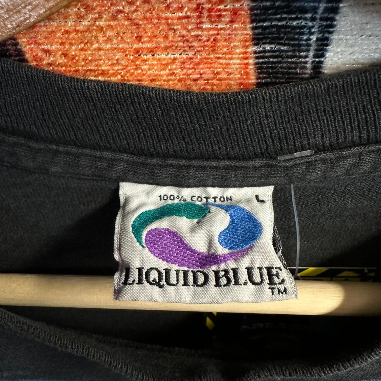 Vintage liquid blue store tag