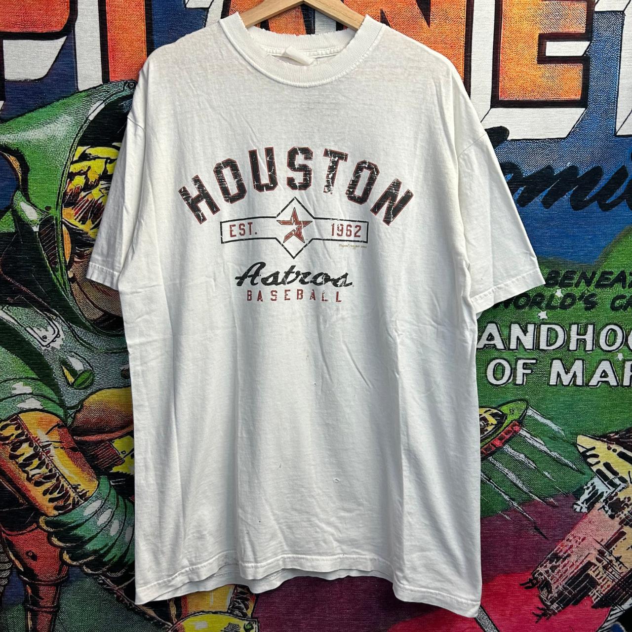 Vintage Y2K Houston Astros Logo Shirt Mens - Depop